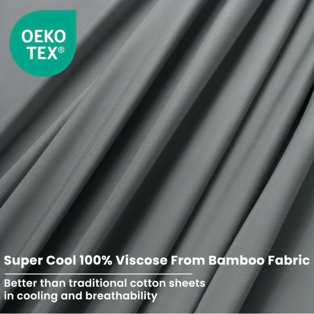 NIB SOFT Shilucheng 100% Viscose Derived from Bamboo. 4pc. Full Size Sheet Set